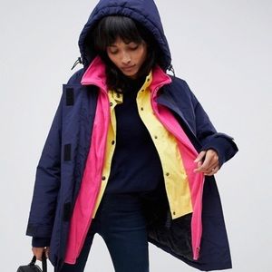 ASOS DESIGN Oversized Layered Lined Coat